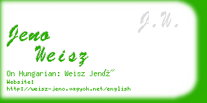 jeno weisz business card